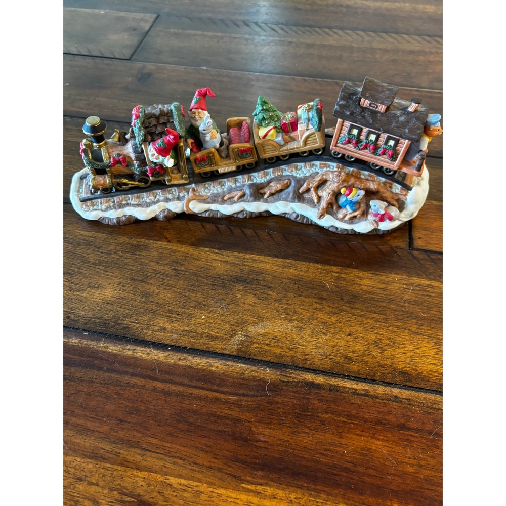 Fitz and Floyd 1993 Enchanted Forest Holiday Hamlet The Blizzard Express Train